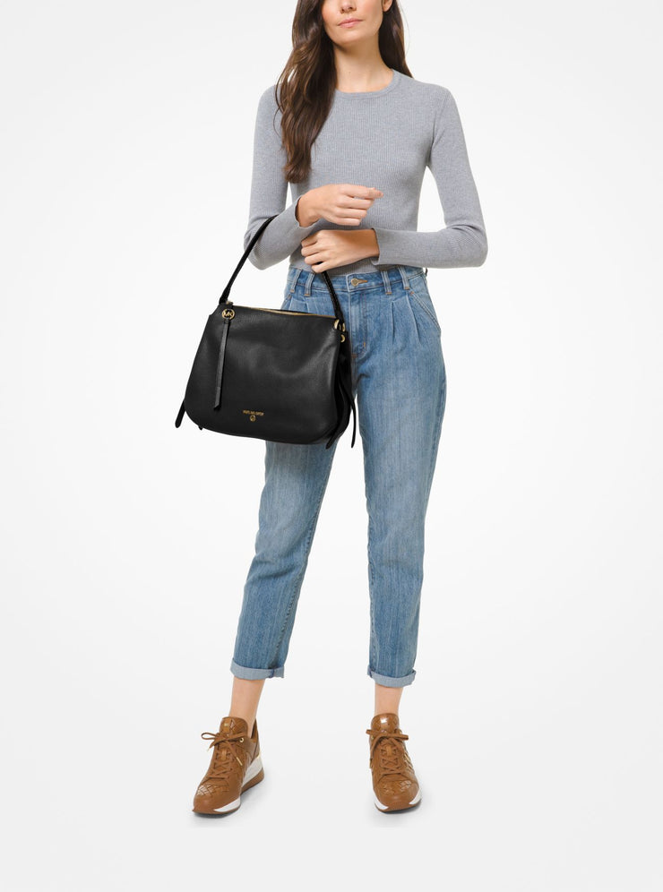 Black Lg Hobo Shldr