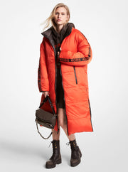 Brun Logo Cire Reversible Puffer Coat - Stilshoppen