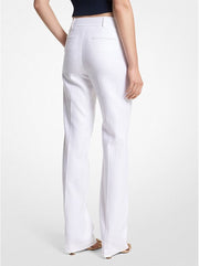Hvit Linen Blend Pants