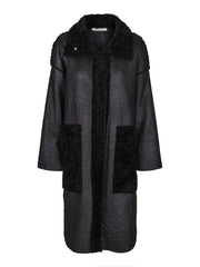 Sort Reverable fur coat - Stilshoppen