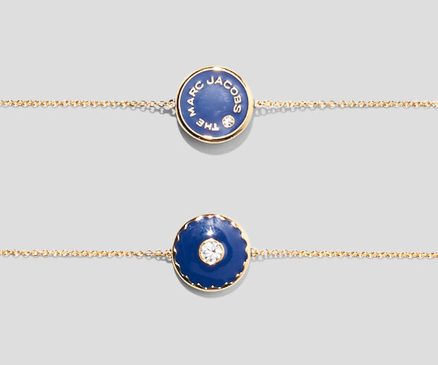 Dark Blue/Goldt The Medallion Bracelet - Stilshoppen