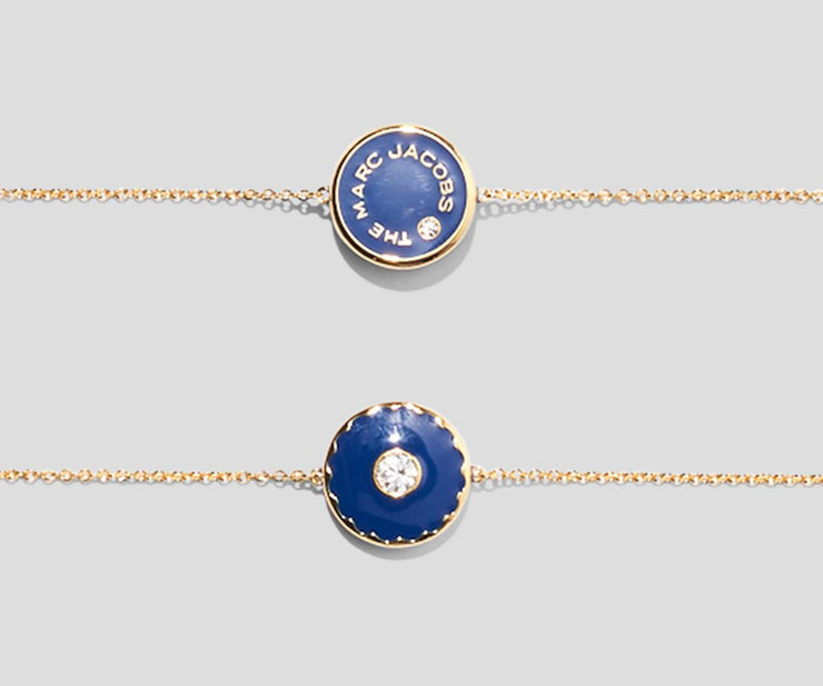 Dark Blue/Goldt The Medallion Bracelet