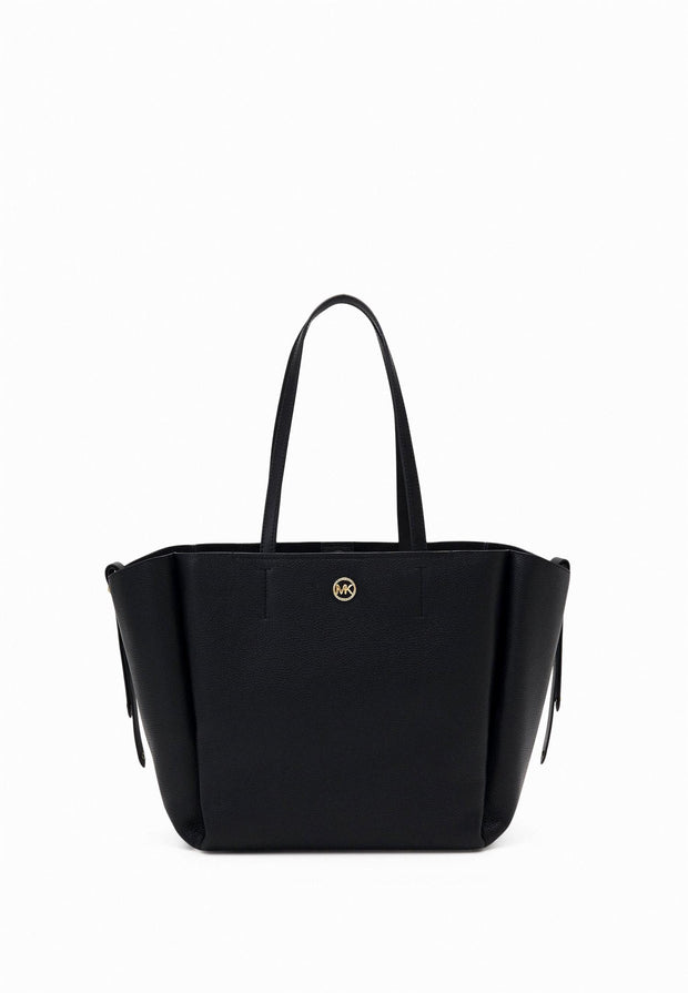 Sort Freya Large Pebbled Leather bag - Stilshoppen