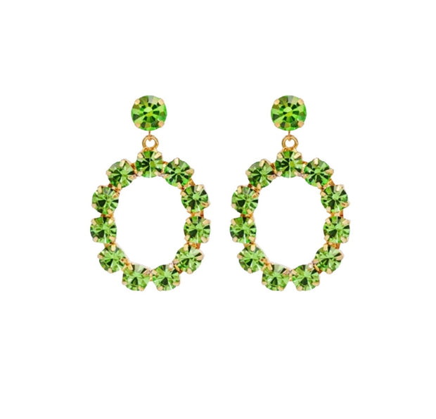 Spring green Camilla Swarovski ørepynt - Stilshoppen