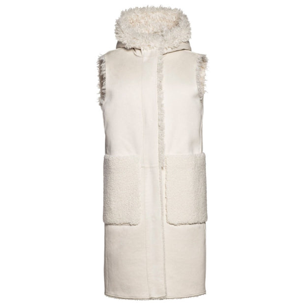 Offwhite Reversible Mix Lammy VEST - Stilshoppen