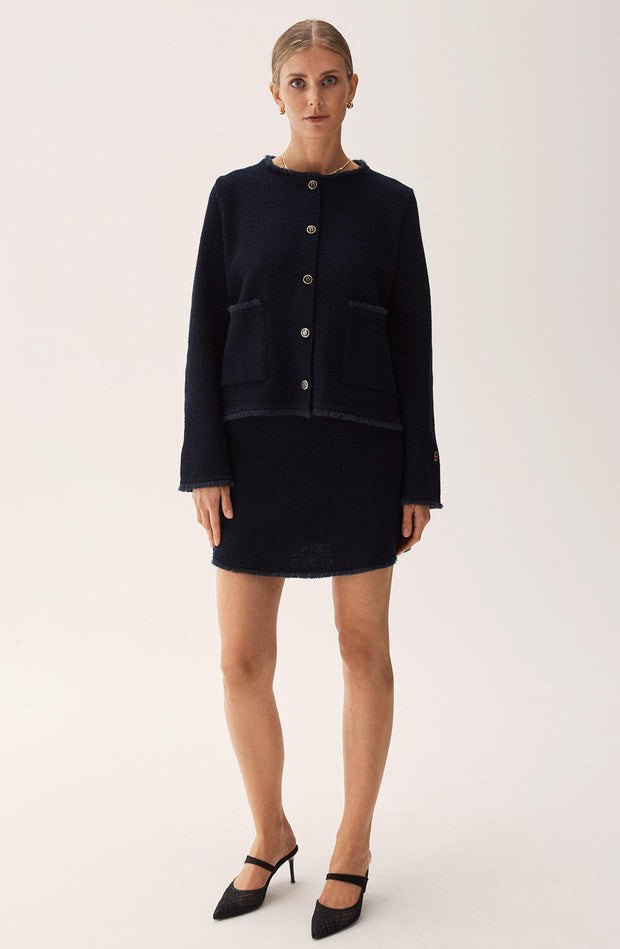 Marineblått Bessie skirt - Stilshoppen