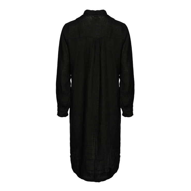 Black Sophia Linen Dress