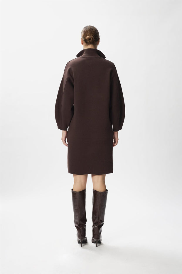 Coffe Bean TalliGZ zipper dress - Stilshoppen