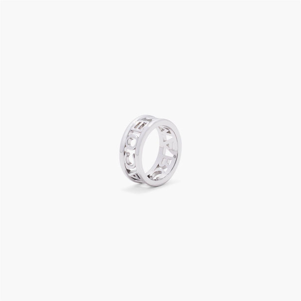Sølv Logo Metal Ring - Stilshoppen