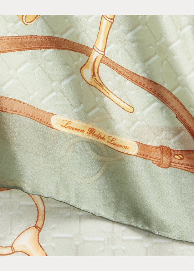 Grønt Kerry Scarf Square - Stilshoppen