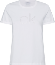 Hvit Slim Fit CK Diamante Tee - Stilshoppen