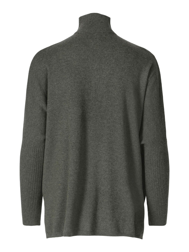Brun Poncho Col Camionneur ML - Stilshoppen