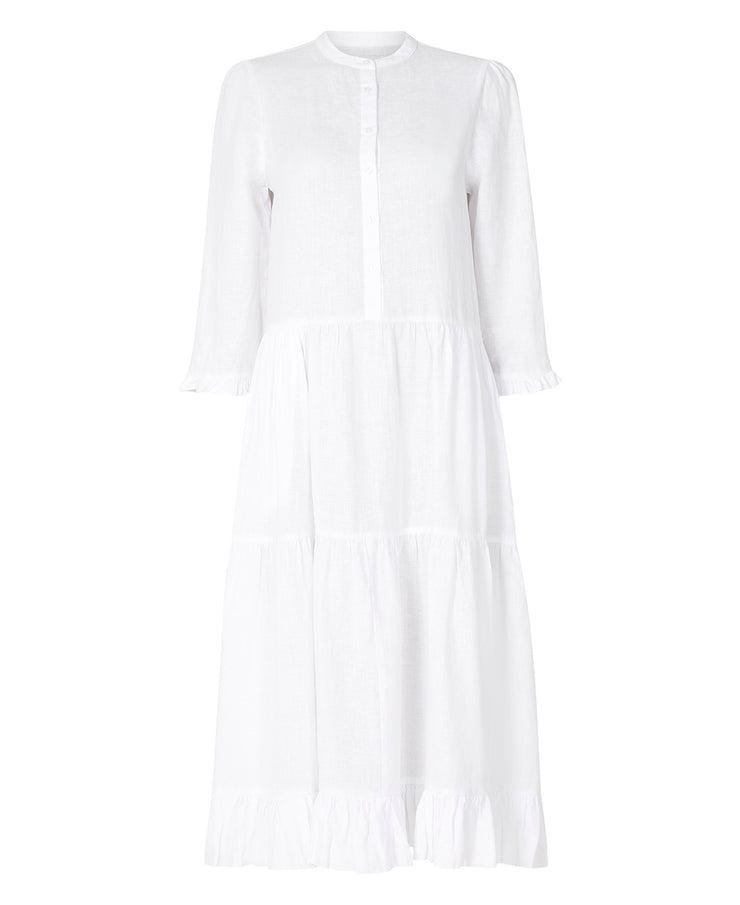 White Che Linen Dress