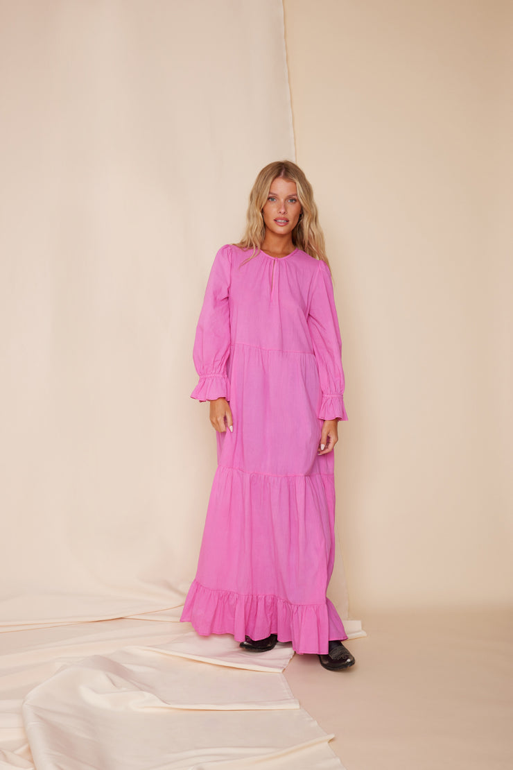 Strong Pink Muse Solid Dress