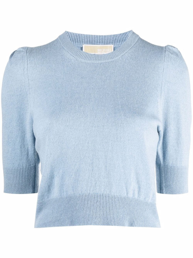 Crambray Puff Sleeve Sweater