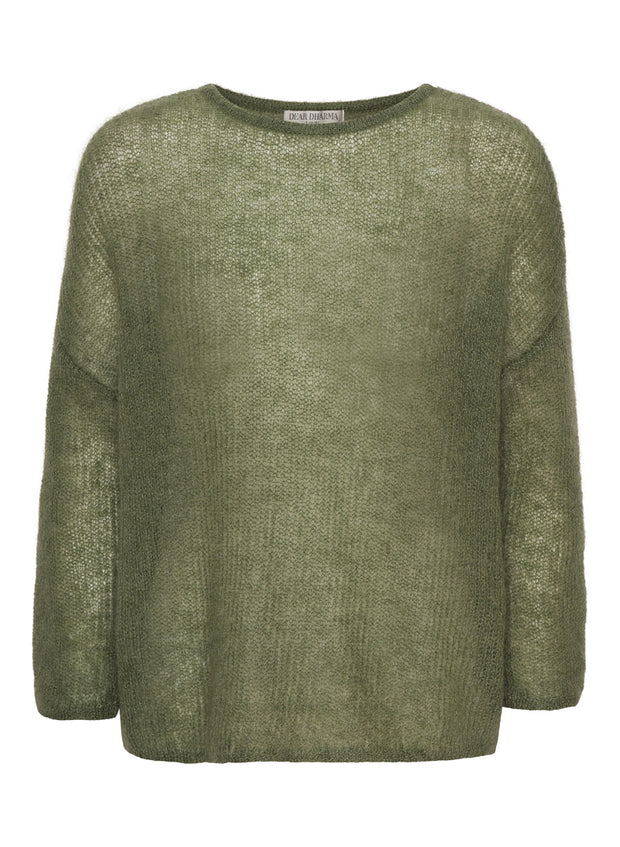 Oliven Mohair Melia genser - Stilshoppen