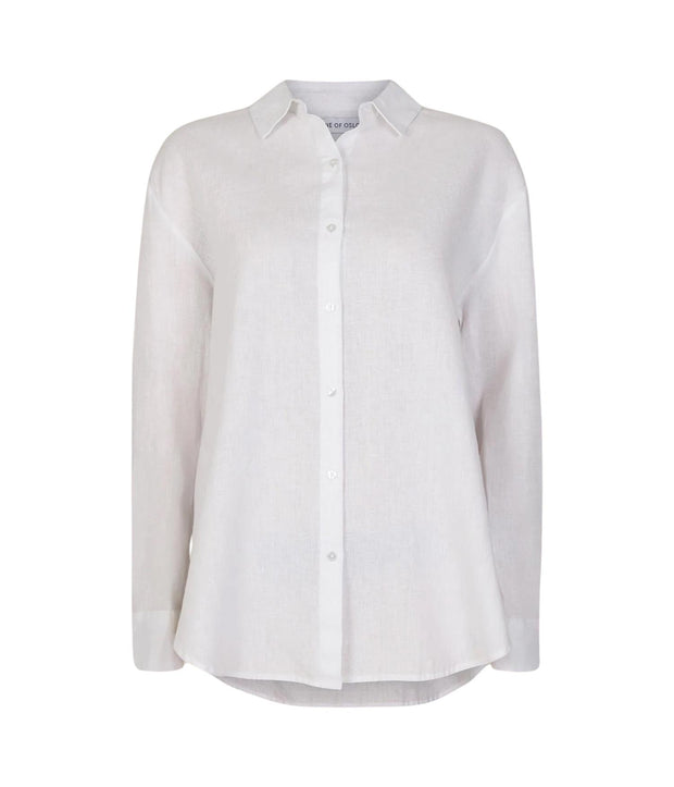 White Basic Linen Shirt