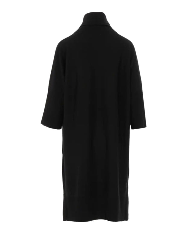 Sort Merino wide turtleneck dress - Stilshoppen