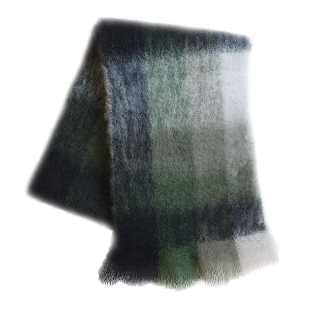 Olive Mohair Fluffy Scarf - Stilshoppen