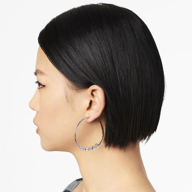 Sølv Oversized Metal Hoops - Stilshoppen