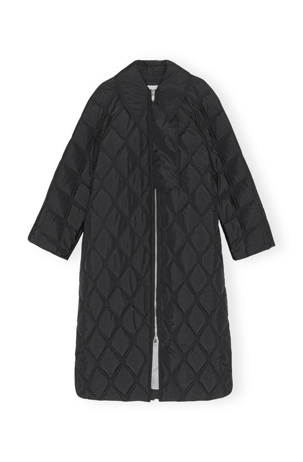 Black Ripstop Quilt Coat - Stilshoppen