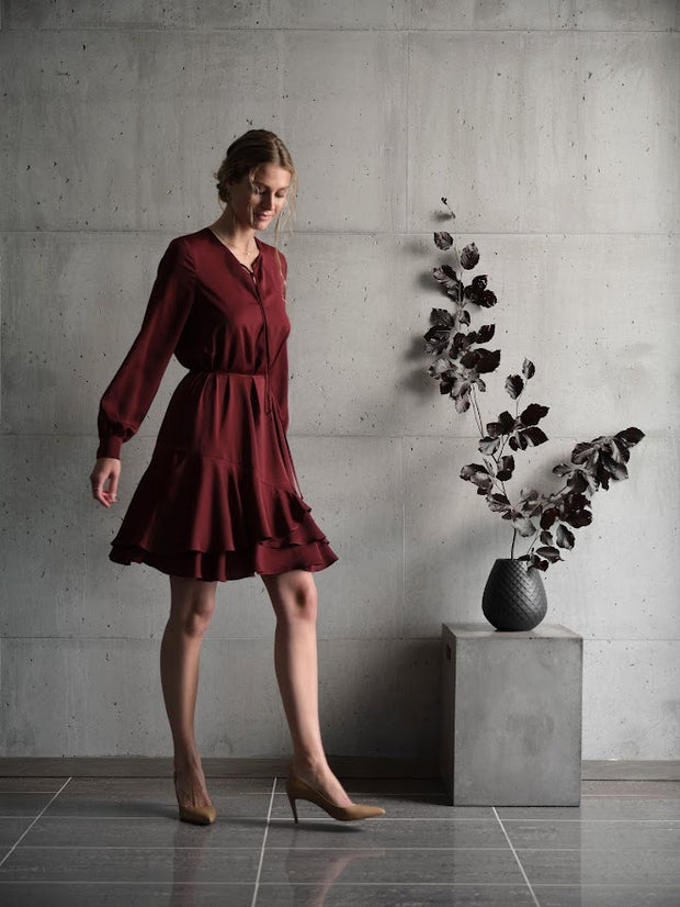 Burgunder Wilma dress - Stilshoppen
