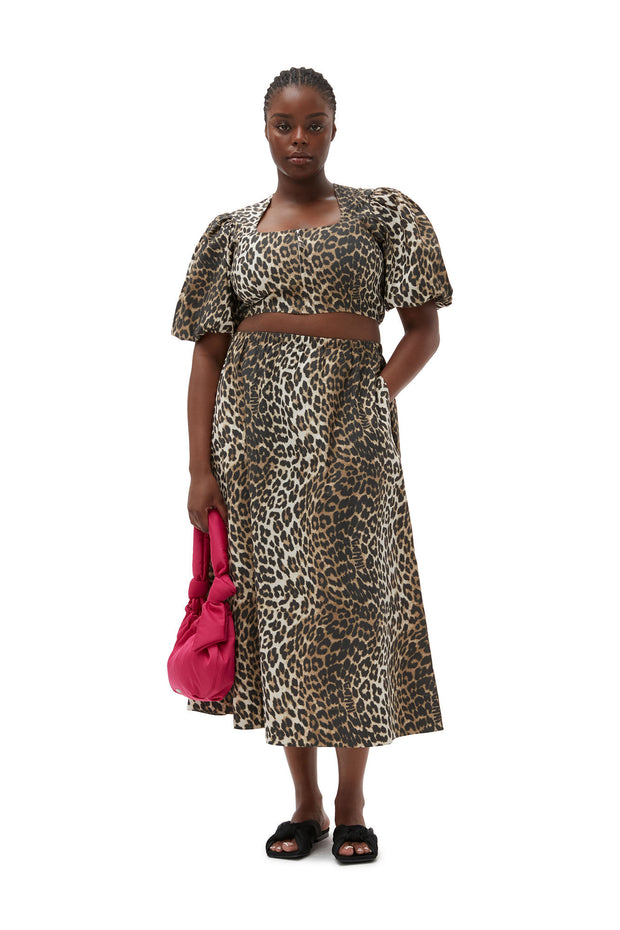 Leo Printed Cotton Maxi skirt - Stilshoppen