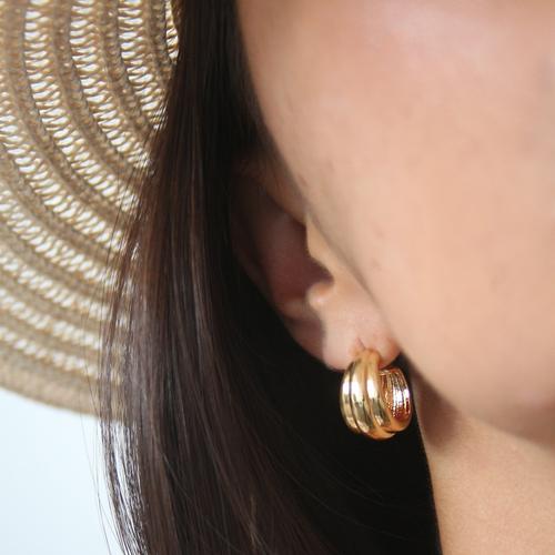 Gull Small Ridged earrings