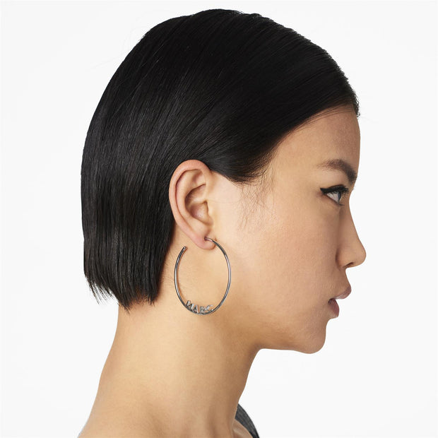 Sølv Oversized Metal Hoops - Stilshoppen
