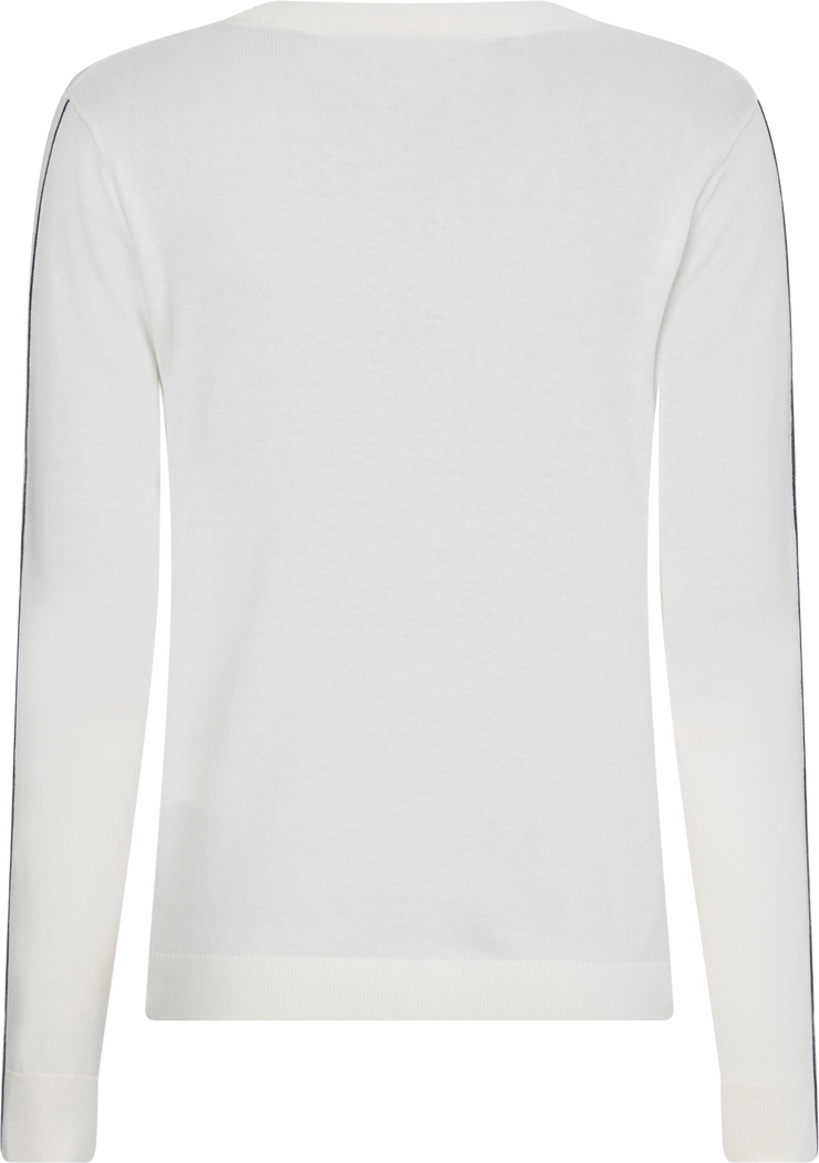 Offwhite Cotton silk line sweater