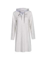 White/grey Whitney Hood dress