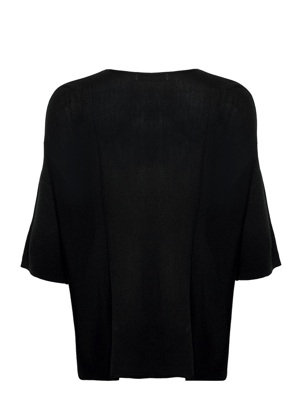 Sort Merino Lyocell wide tee - Stilshoppen