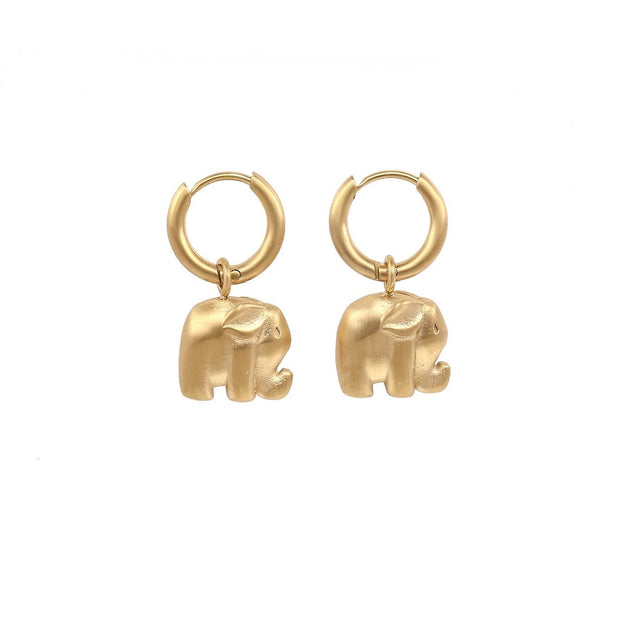 Gull Elephant ørepynt - Stilshoppen