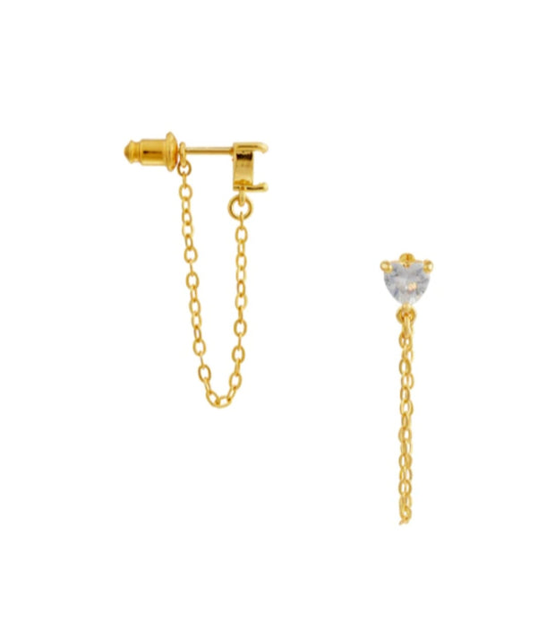 Gull Crystal Studs - Stilshoppen