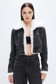 Sort Denim Jacket