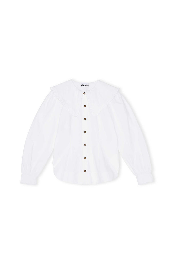 Hvit Cotton Poplin shirt - Stilshoppen