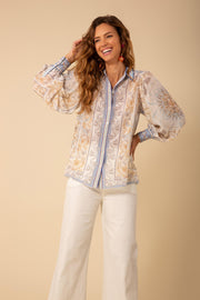 Lyseblå Ryleigh silk blouse