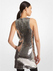 Silver Seq Tank Mini Dress - Stilshoppen