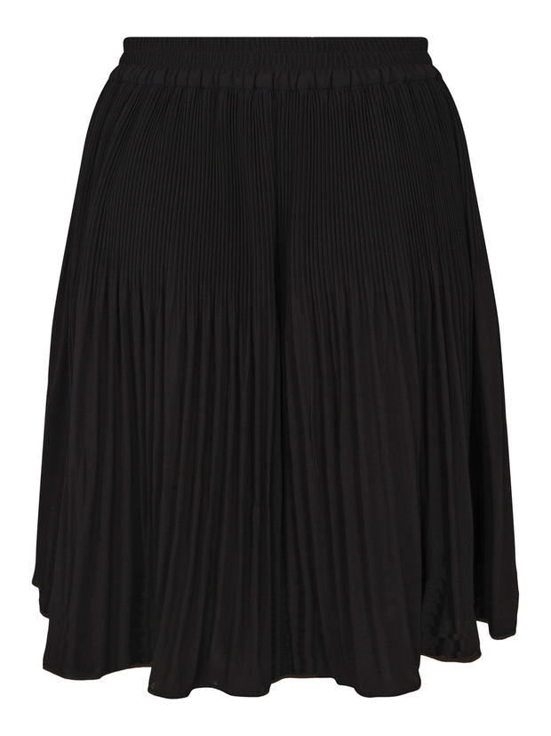 Black Pleated Short Skirt