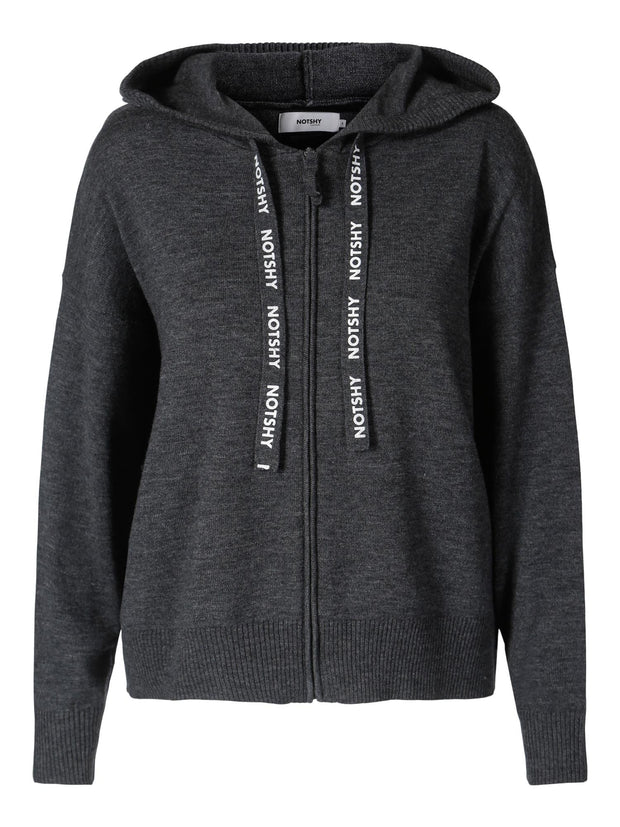 Koksgrå Gilet Zippe Capuche - Stilshoppen