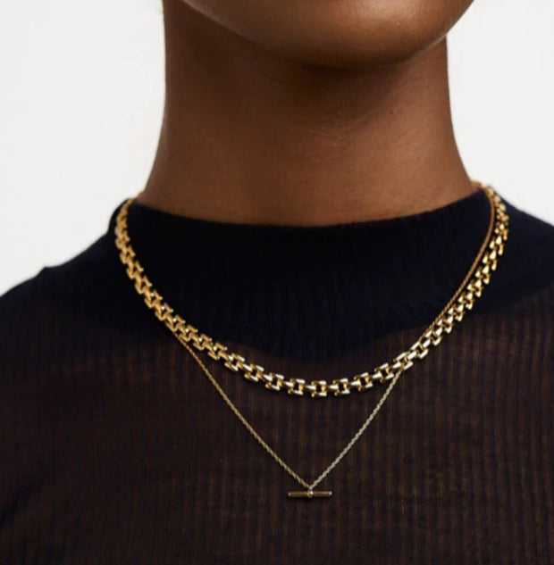 Gull Slim Vintage Link Necklace - Stilshoppen