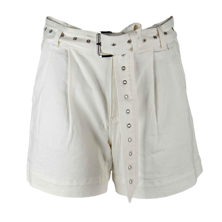 Hvit Pleated Belted DNM Shorts