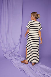 Cream/sort Stripe Lenni Dress