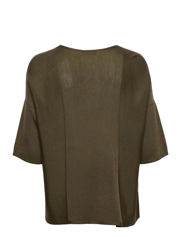 Dusty Olive green Merino Lyocel wide tee - Stilshoppen