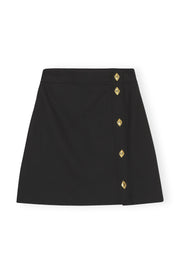 Sort Summer suiting mini skirt - Stilshoppen