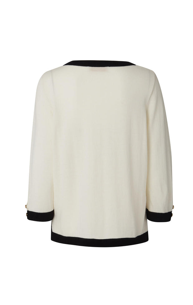 Ecru/Black Helen top